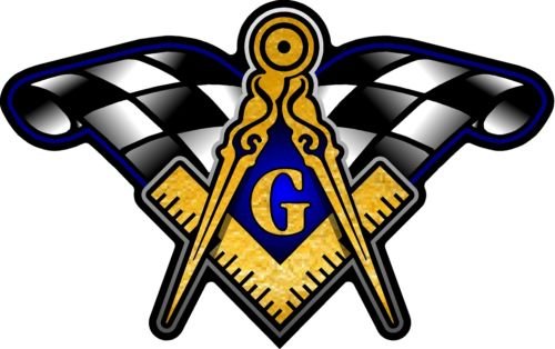 ProSticker 016 (Ten Pack) 1" Masonic Series Compass Square Racing Decals Sticker