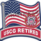 Coast Guard Retired USCG Decal USA Flag Military ProSticker 268