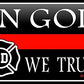 ProSticker 201 (One) 3" X 5" Patriot Series in God We Trust Red Line Support Decal Sticker
