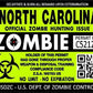 ProSticker 1243 (Two Pack) 3"x 4" Zombie Series North Carolina Hunting License Permit Decal Sticker