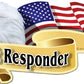 ProSticker 927 (One) 3" X 6" American Pride Series First Responder Bald Eagle Decal Sticker