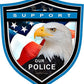 ProSticker 1100 (One) 4" Patriot Series Support Our Police Eagle Shield Thin Blue Line Decal Sticker