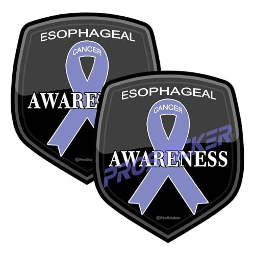 Esophageal Cancer Awareness Ribbon Decal (One) 3" 2 Pack ProSticker 2521 2PK