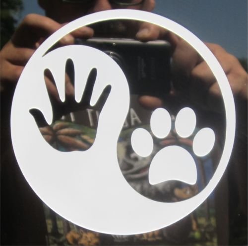 ProSticker 2103 (One) 4" Harmony Series Yin Yang Dog Decal Sticker