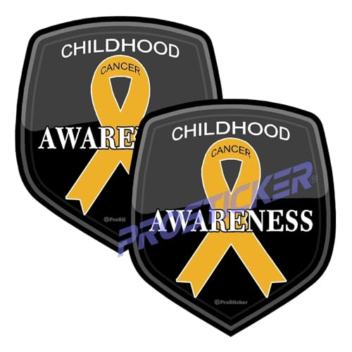 Childhood Cancer Awareness Ribbon Decal (One) 3" 2 Pack ProSticker 2515 2PK