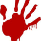 ProSticker 1261 (One) 4" Zombie Series Red Blood Hand Decal Sticker