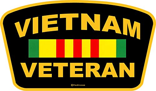 ProSticker 1060 (One) 3.5"X 6" American Pride Series Vietnam Veteran Ribbon Decal Sticker