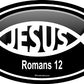 ProSticker 2206 (One) 3" X 5" Euro Oval Series Jesus Romans 12" Decal Sticker