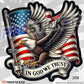in God We Trust Decal Patriotic Bald Eagle with American Flag Vinyl Sticker Durable Weatherproof Design for Cars Trucks Laptops Home Office Inspirational Gift for Patriots Veterans ProSticker 356