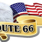 ProSticker 961 (One) 3" X 6" American Pride Series Route 66" Bald Eagle Decal Sticker