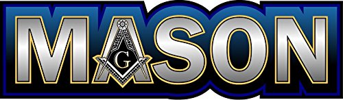 ProSticker 007.4 (One) 4" X 13.75" Masonic Series"Mason" Freemason Compass Square Decal Sticker