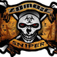 ProSticker 1293 Zombie Series 4" x 5.5" Zombie Sniper Skull Bone Sticker Decal