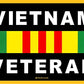 ProSticker 1062 (One) 3.5" X 5" American Pride Series Vietnam Veteran Ribbon Decal Sticker