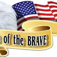 ProSticker 946 (One) 3" X 6" American Pride Series Home of The Brave Bald Eagle Decal Sticker