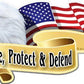ProSticker 996 (One) 3" X 6" American Pride Series Preserve, Protect & Defend Bald Eagle Decal Sticker