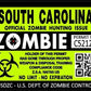 ProSticker 1250 (Two Pack) 3"x 4" Zombie Series South Carolina Hunting License Permit Decal Sticker