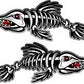 ProSticker 1503 (Two, a Right and a Left Facing) 27" X 62" Fishing Art Series Fish Skeleton Decals Sticker