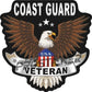 Coast Guard Veteran Decal USA Flag Eagle Military ProSticker 258