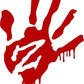ProSticker 1269 (One) 4" Zombie Series Red Blood Hand Biohazard Decal Sticker