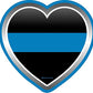 ProSticker 1087 (One) 4" Patriot Series Heart Thin Blue Line Decal Sticker