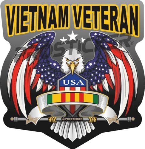 Vietnam Veteran Decal USA Flag Eagle Military ProSticker 266