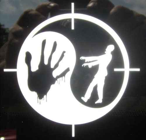 ProSticker 2107 (One) 4" Harmony Series Yin Yang Zombie Decal Sticker