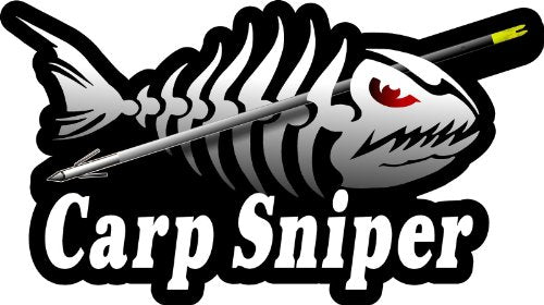ProSticker 1519 (One) 3.5" X 7" Fishing Art Series Carp Sniper Skeleton Arrow Decals Sticker