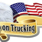 ProSticker 951 (One) 3" X 6" American Pride Series Keep on Trucking Bald Eagle Decal Sticker