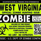 ProSticker 1258 (Two Pack) 3"x 4" Zombie Series West Virginia Hunting License Permit Decal Sticker