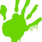 ProSticker 1265 (One) 4" Zombie Series Green Blood Hand Biohazard Decal Sticker