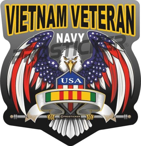 Navy Vietnam Veteran Decal USA Flag Eagle Military ProSticker 264 (6")