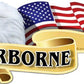 ProSticker 945 (One) 3" X 6" American Pride Series Airborne Bald Eagle Decal Sticker