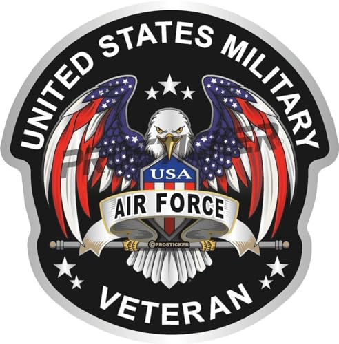 Air Force Veteran USA Flag Eagle Military ProSticker 284