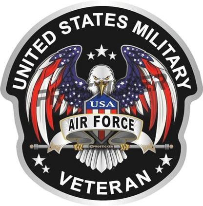 Air Force Veteran USA Flag Eagle Military ProSticker 284