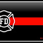 ProSticker 202 (One) 3" X 5" Patriot Series Fire Department Red Line Support Decal Sticker