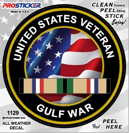 ProSticker 1129V (One) US Veteran Gulf War Flag Decal Sticker