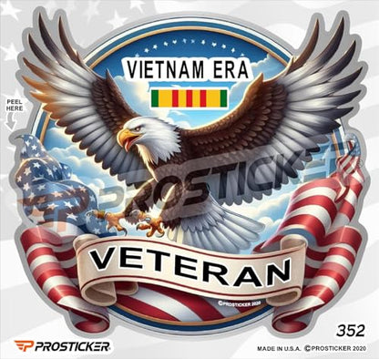 Vietnam War Era Veteran Decal Patriotic Decal ProSticker 352