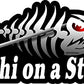 ProSticker 1520 (One) 3.5" X 7" Fishing Art Series Sushi on a Stick Skeleton Arrow Decals Sticker