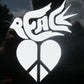 ProSticker 2101 (One) 4" Harmony Series Peace Heart Dove Decal Sticker