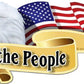 ProSticker 939 (One) 3" X 6" American Pride Series We The People Bald Eagle Decal Sticker