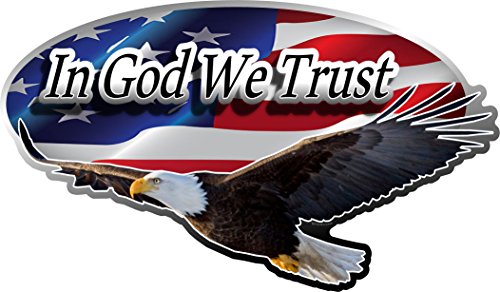 ProSticker 1091 (One) 4" X 7" Military Series in God We Trust Eagle Decal Sticker