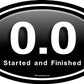 ProSticker 2203 (One) 3" X 5" Euro Oval Series 0.0" Kilometer Started and Finished Marathon Decal Sticker