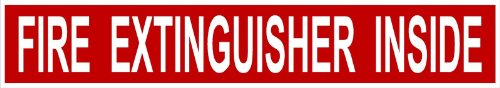 ProSticker 1904 (One) 1.25" X 7.5" FEI Series Fire Extinguisher Inside Decal Sticker