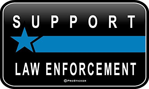 ProSticker 1083 (One) 3" X 5" Patriot Series Support Law Enforcement Thin Blue Line Support Decal Sticker