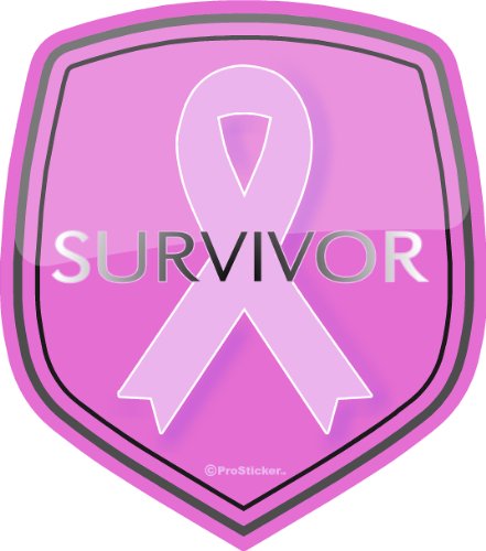 ProSticker 2526 (One) 4" Cancer Survivor Series Breast Decal Sticker