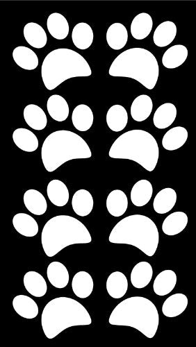 ProSticker 2106 (Eight Pack) 1.5" Harmony Series Paw Print Decal Sticker
