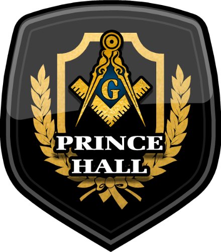 ProSticker 102 (One) 4" Masonic Series "Prince Hall" Freemason Compass Shield Decal Sticker