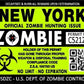 ProSticker 1242 (Two Pack) 3"x 4" Zombie Series New York Hunting License Permit Decal Sticker