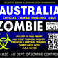 ProSticker 1206 (Two Pack) 3"x 4" Zombie Series Australia Hunting License Permit Decal Sticker