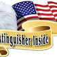 ProSticker 926 (One) 3" X 6" American Pride Series Fire Extinguisher Inside Bald Eagle Decal Sticker